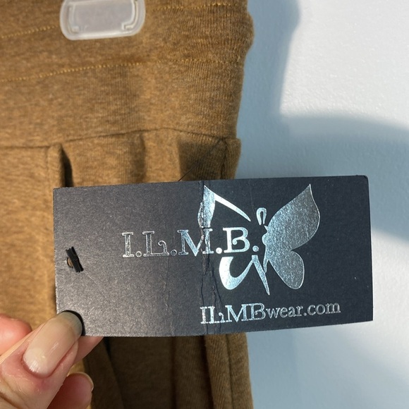 Two-Tone Color Block Brown and Cream Midi Skirt size small - Picture 4 of 10